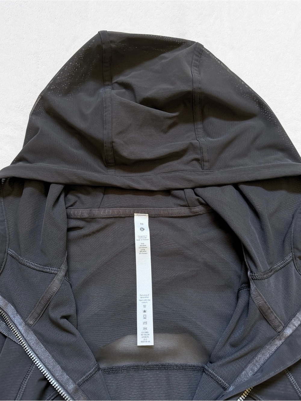 NWOT Lululemon Define Cropped Hooded Jacket Mesh Vent Nulu – Black – Size 10 - Picture 4 of 10